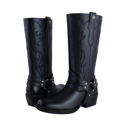 Bota Vaquera Mediana Mujer 97400 Davina Piel Negra