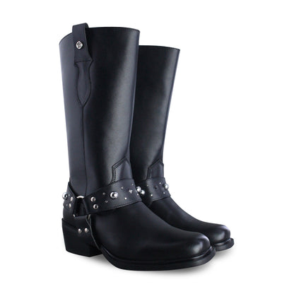 Bota vaquera Mujer 97401 Piel Negro con adorno tipo estribo