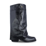 Bota vaquera alta mujer 97420 giulia piel negro