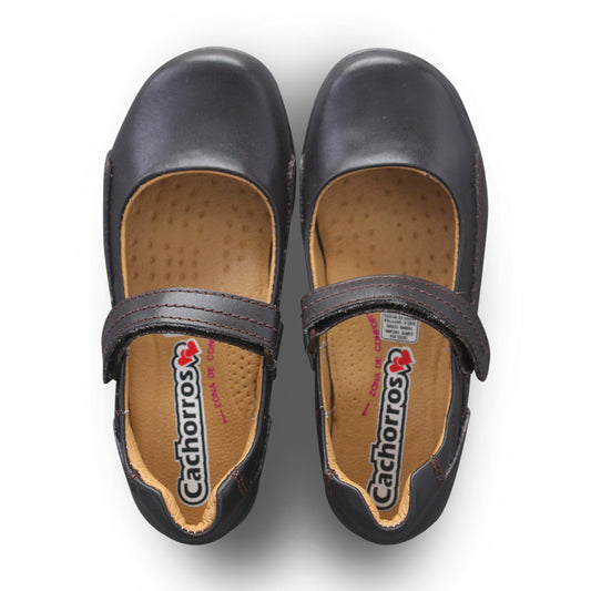 Zapato Escolar Niña 9755 Piel Café