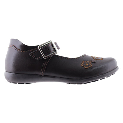 Zapato Escolar Niña 9764 Piel Café