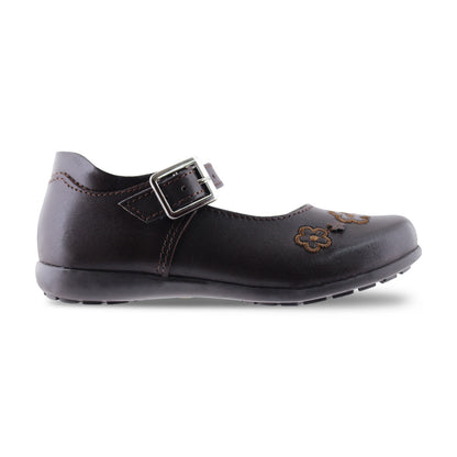 Zapato Escolar Niña 9764 Piel Café