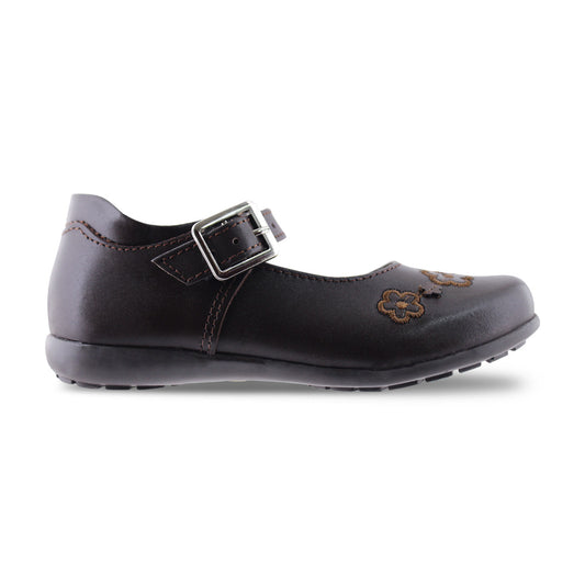 Zapato Escolar Niña 9764 Piel Café
