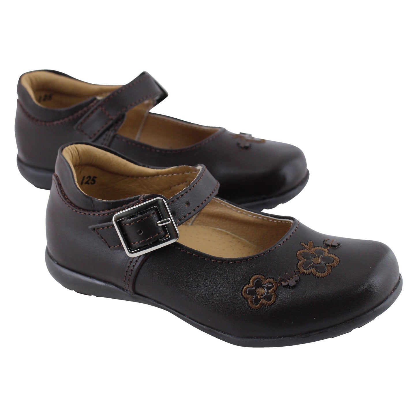 Zapato Escolar Niña 9764 Piel Café