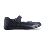Calzado escolar niña 9778 piel negro con velcro