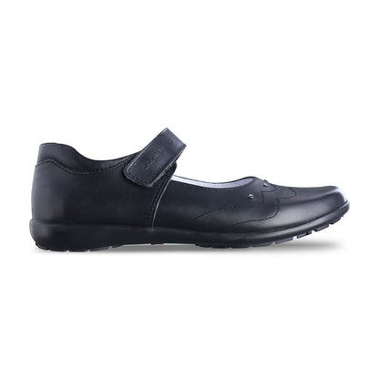 Calzado Escolar Niña 9778 Piel Negro con Velcro