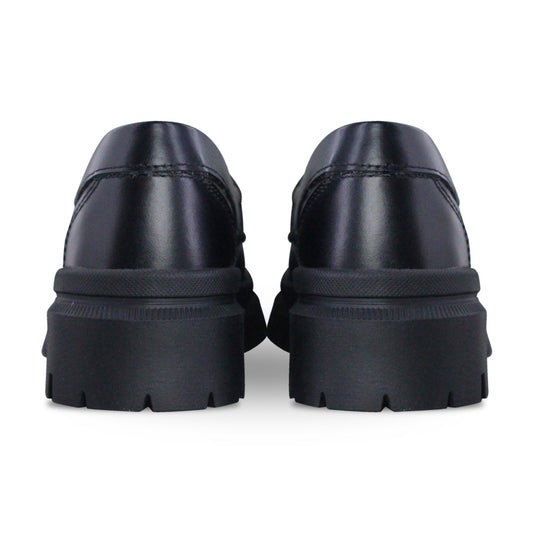 Mocasín Mujer 9967 Piel Negro con herraje de corazón