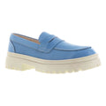 Mocasín Mujer 9970 Piel Azul con Antifaz