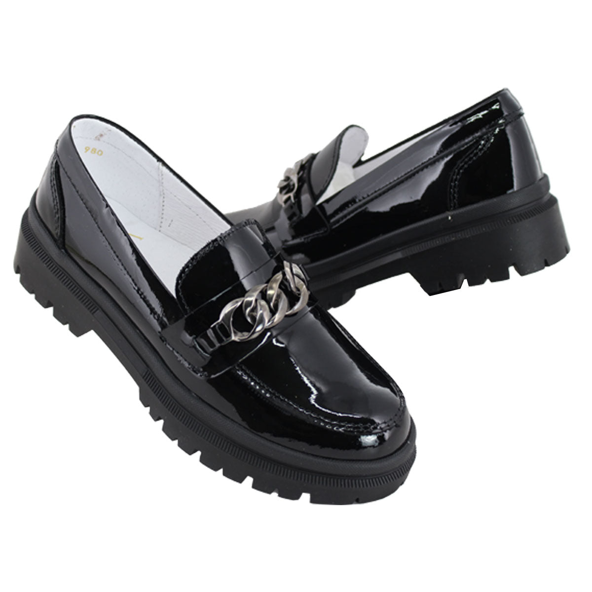 Mocasín Dama 9973 Charol Negro