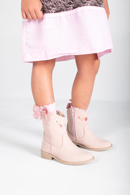 Bota Vaquera Niña 74001 Rosa Flores