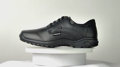 Zapato Escolar Niño 5030 Piel Negra Agujetas