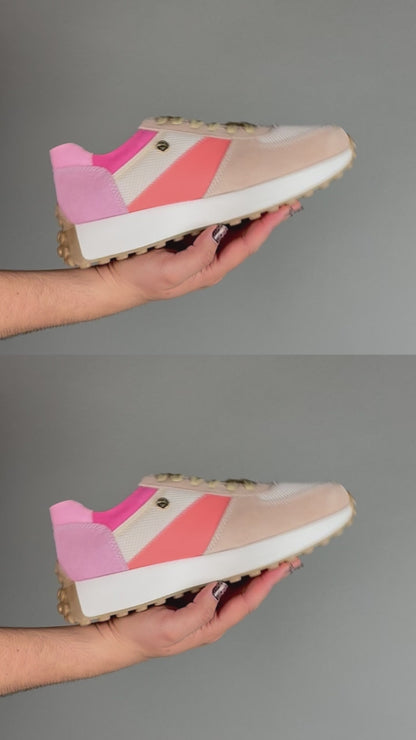 Tenis Dama 35011 Davina Piel Gamuza Rosa