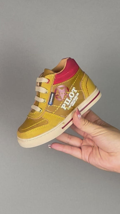 Sneaker Niño Casual 661 con Agujetas Color Oro