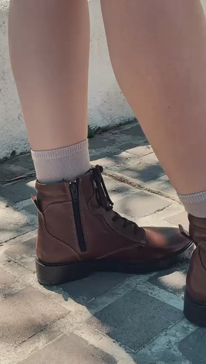Bota Mediana 72700 Davina Piel Café