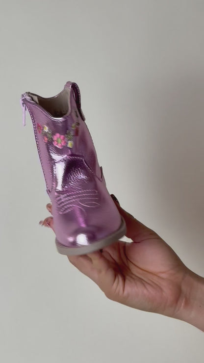 Bota Vaquera Niña 74001 Metálica Pink