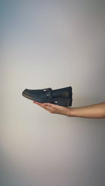 Zapato Escolar Niña 9680 Piel Negro