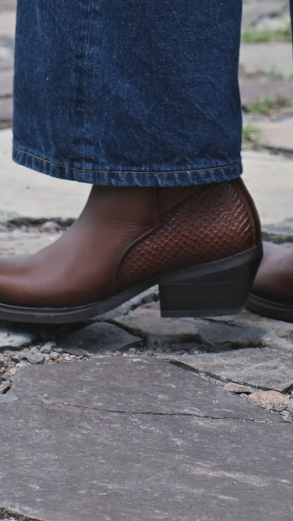 Botín Vaquero Mujer 97001 Piel Davina Shedrón
