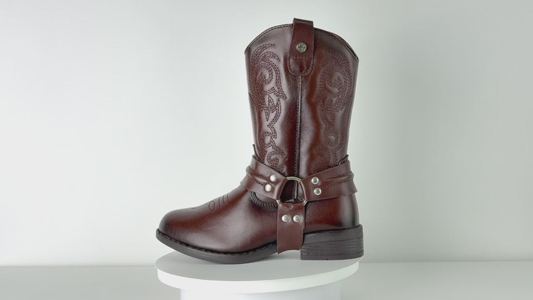 Bota Vaquera Niña 74027 Emilia Piel Brandy video 360