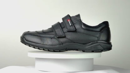 Zapato Escolar Niño 50070 Piel Negro Doble Velcro