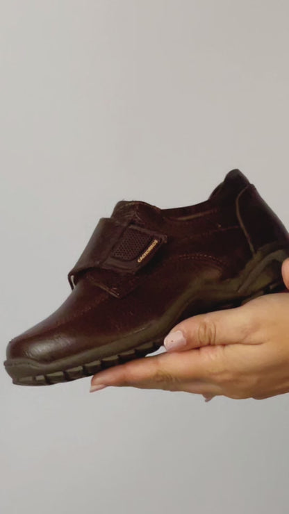 Zapato Escolar Niño 50110 Piel Café