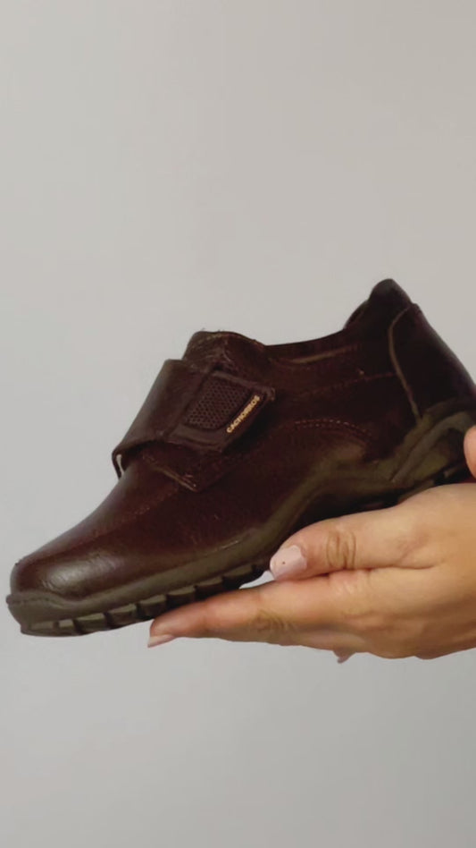 Zapato Escolar Niño 50110 Piel Café