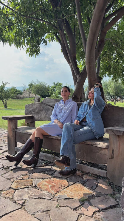 Botín Vaquero Mujer 96150 Davina Piel Café