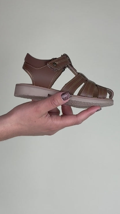 Sandalia Niño 2825 Piel Nuez con Velcro