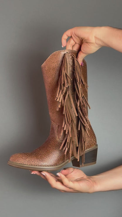 Bota Vaquera Mediana Mujer 96401 Piel Atanado Maple