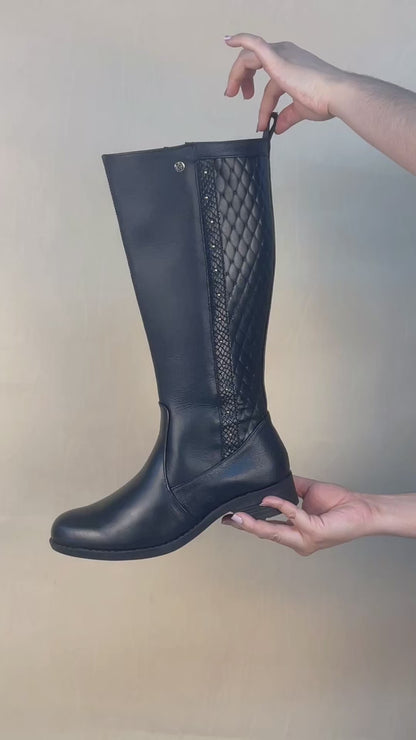 Bota Alta Dama 73661 Davina Piel Negro