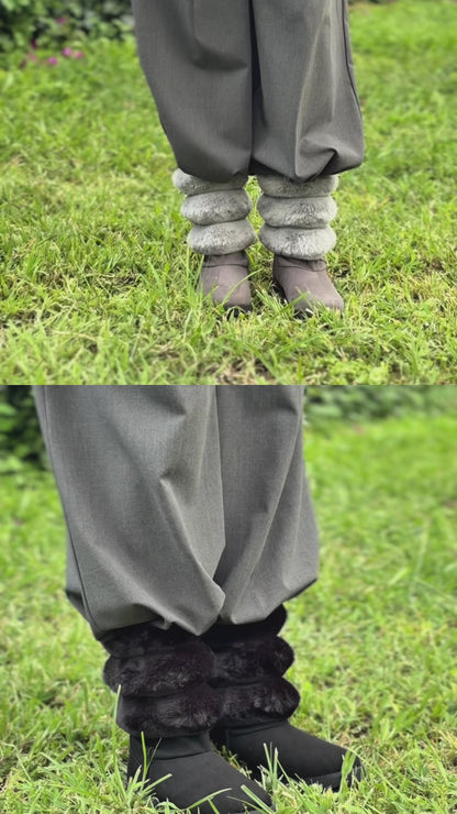 Bota Mediana Niña 7621 Gris con Peluche