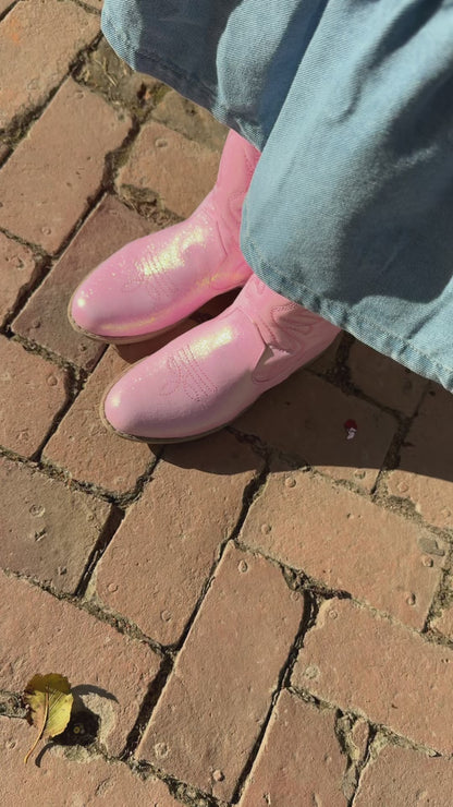 Bota Vaquera Niña 73810 Rosa con Brillos