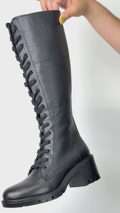 Bota Alta Mujer 85100 Piel Negro