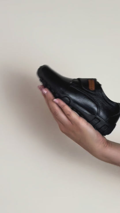 Zapato Escolar Niño 5710 Piel Negro Velcro