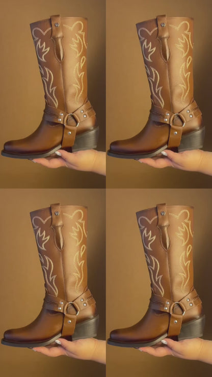 Bota Vaquera Mediana Mujer 97400 Davina Piel Shedrón