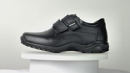 Zapato Escolar Niño 5071 Piel Negro Doble Velcro
