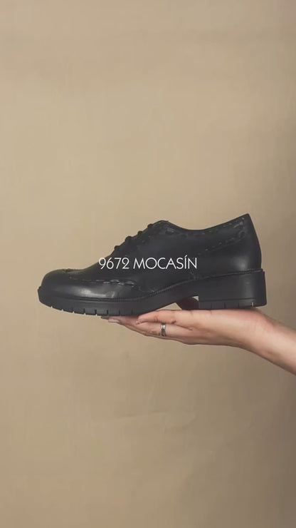 Mocasín Dama 9672 Piel Negro