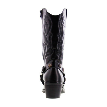 Bota Vaquera Mediana Mujer 96401 Davina Piel Negro