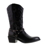 Bota vaquera mediana mujer 96401 davina piel negro