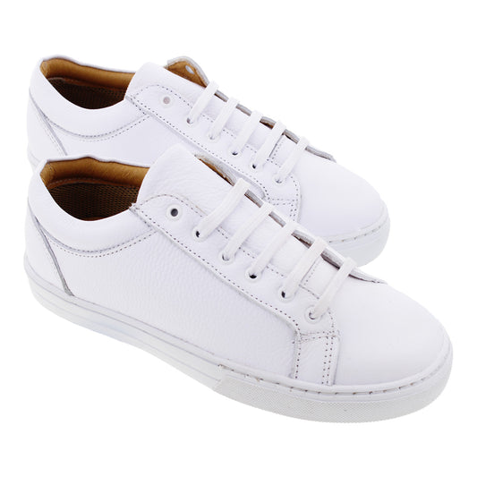 Tenis Escolar 32010 Piel Blanca
