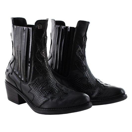 Botín Vaquero Mujer 96200 Davina Negro