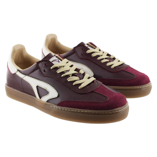 Tenis Urbano Unisex Piel Natural Color Vino