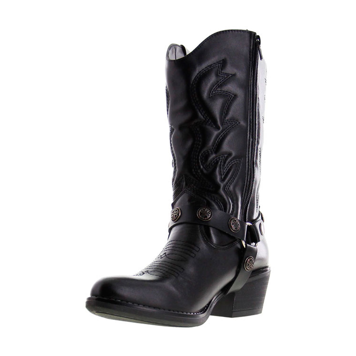 Bota Vaquera Mediana Mujer 96401 Davina Piel Negro