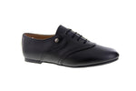 Zapato escolar para niña estilo boston en piel color negro